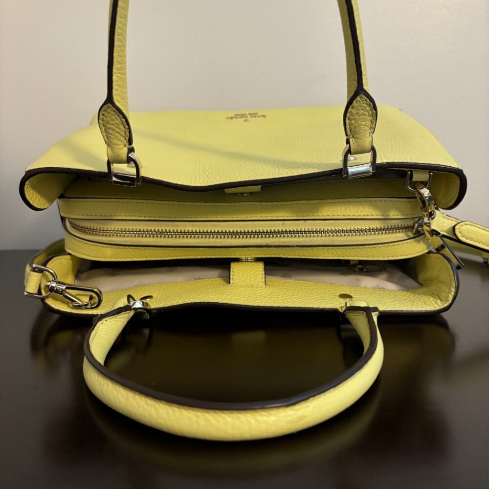 Kate Spade Leila Medium Light Yellow Triple Compartment Satchel - Picture 8 of 13
